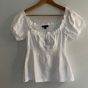 J Crew smocked top